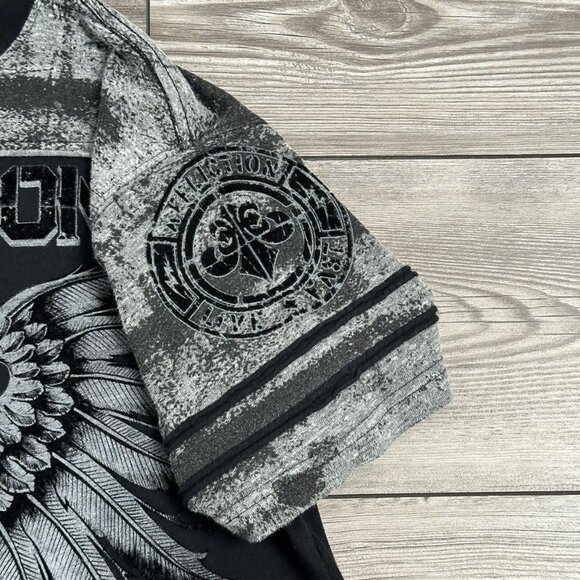 Crazy Y2K Affliction Velour Graphic T Shirt - Picture 5 of 7